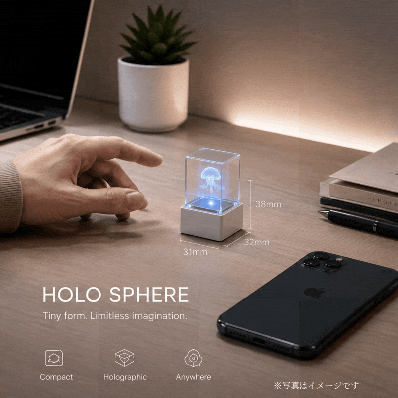 【100名様限定　45％OFF】 Holo Sphere 3Dホログラムキューブ